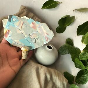 Julie Thompson Pottery Studio Porcelain Nerikomi Sculpture Perfume Bottle Signed